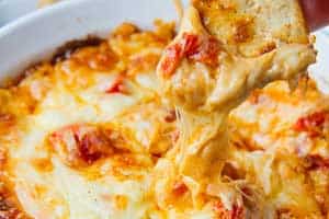 4 cheese roasted red pepper dip