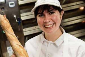 woman with baguette