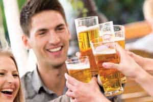 people drinking beer