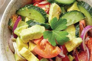 bowl of mediterranean food