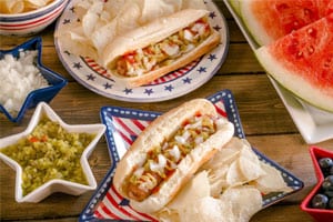 4th of july hot dogs